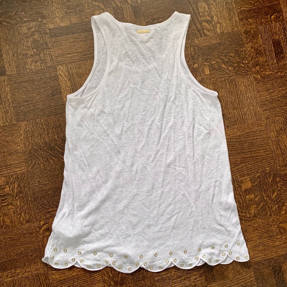 NWOT Michael Kors studded & scalloped hem tank - Picture 3 of 6